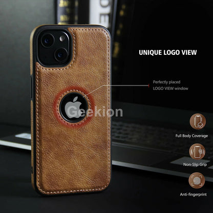 For Apple iPhone 17 16e 15 14 Plus 13 12 11 Pro X Max Case Leather Shockproof