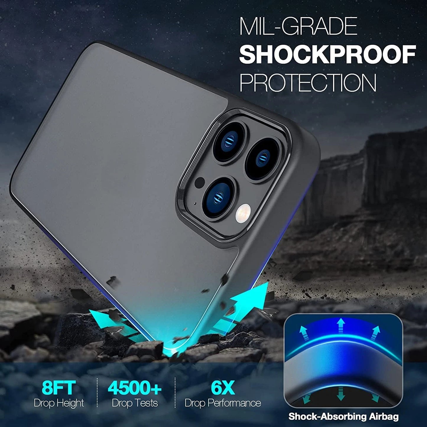 For iPhone 17 Pro Max Case 17 Pro 16 15 14 13 12 11 Phone Cover + Tempered Glass