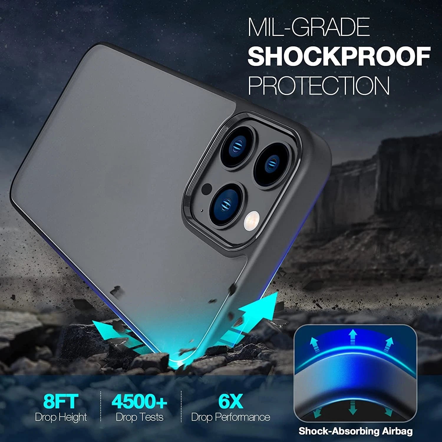For iPhone 17 Pro Max Case 17 Pro 16 15 14 13 12 11 Phone Cover + Tempered Glass