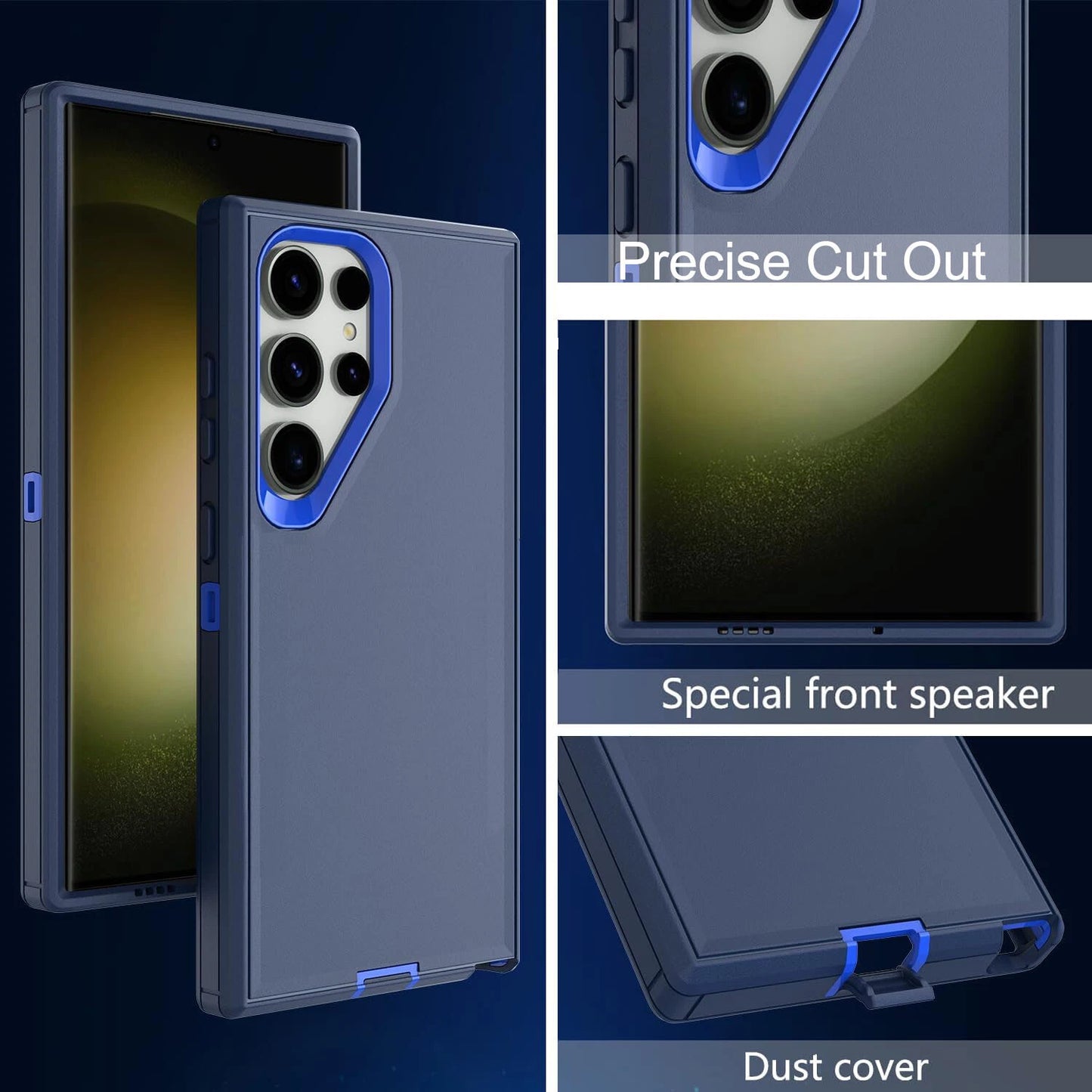 For Samsung Galaxy S25 Ultra 24 23 22 + Shockproof Case Cover+Screen Protector