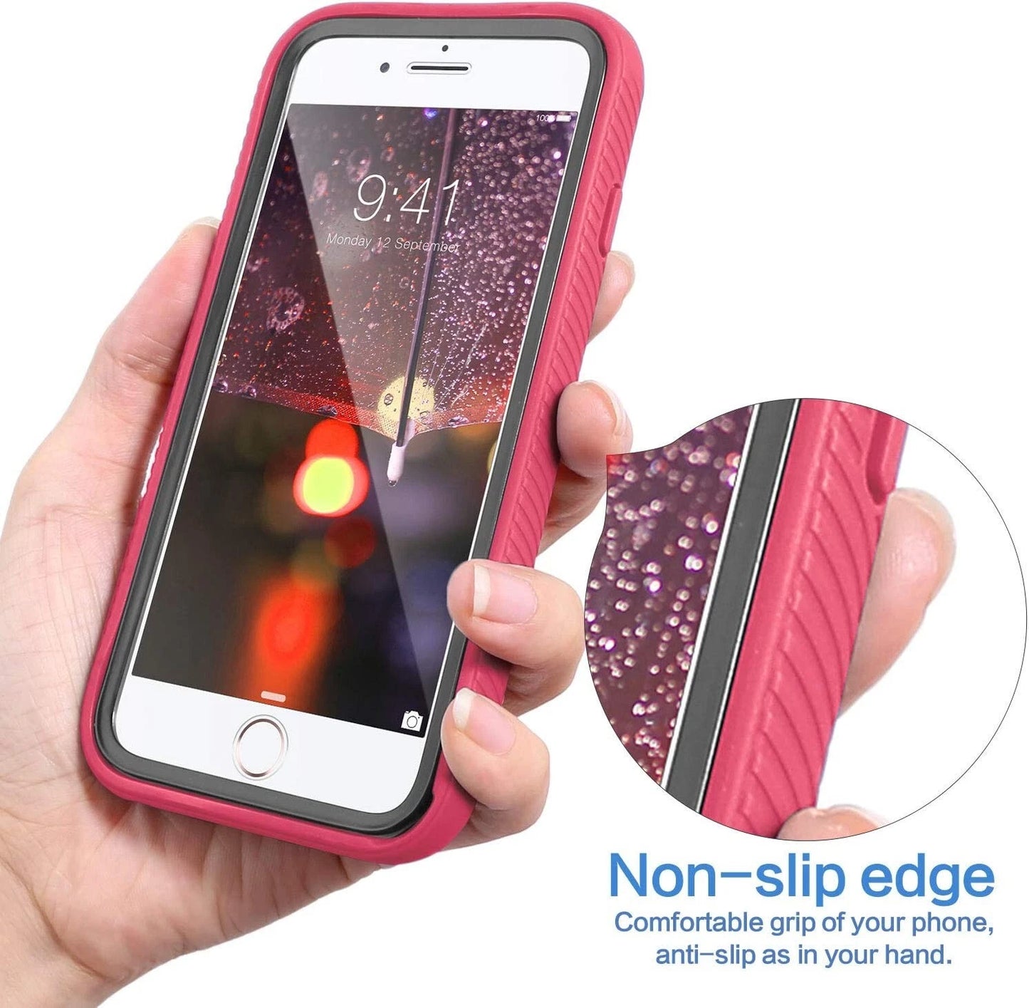 For iPhone SE Case /8/7 Plus/6S Phone Cover Shockproof Heavy Duty + Screen Glass