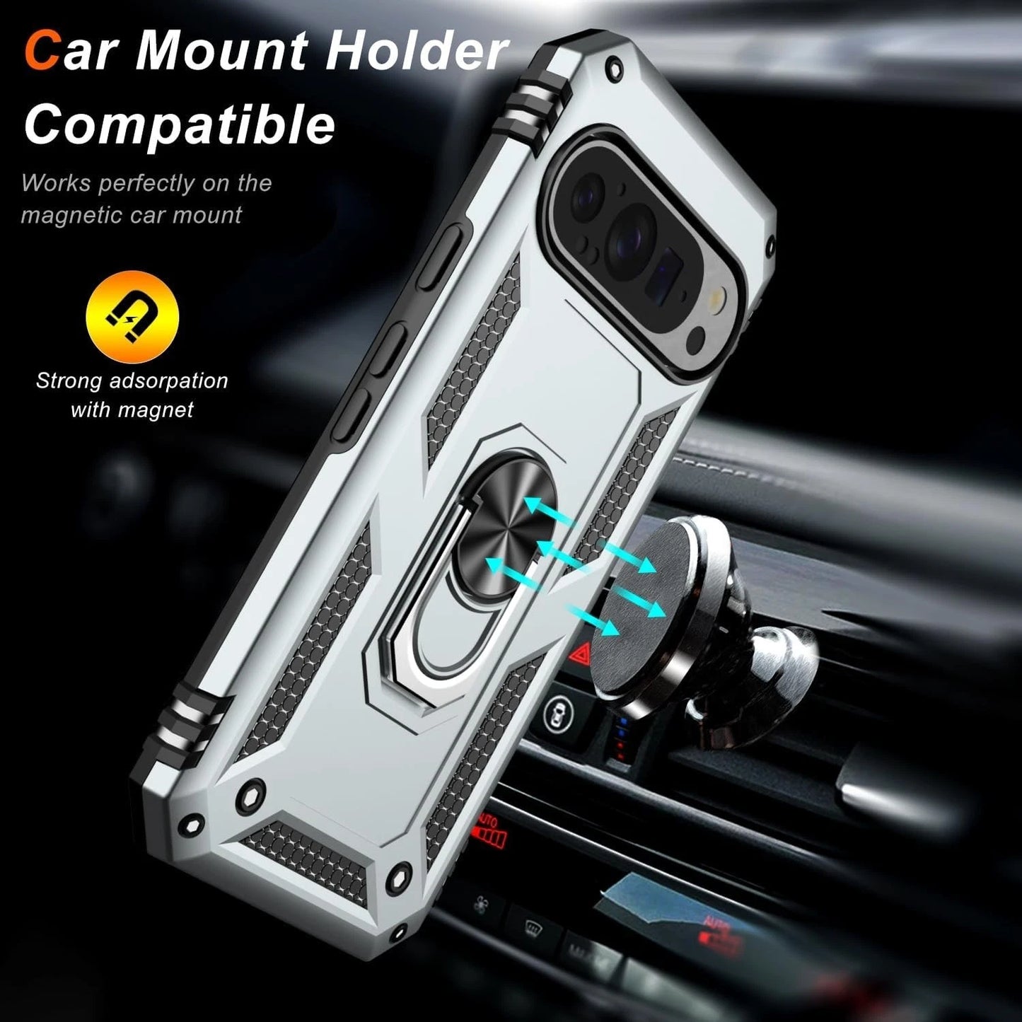 For Google Pixel 9A Case /9 Pro XL/8A/7 Phone Cover Shockproof + Tempered Glass
