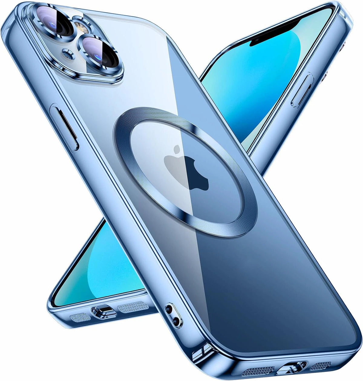 For Apple iPhone 16 15 14 13 12 11 Pro Max Clear Case Slim Plating Mag Cover