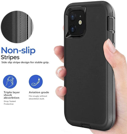 For iPhone 17 Air 16 15 14 Plus 13 12 11 Pro Max Shockproof Heavy Duty Case Clip