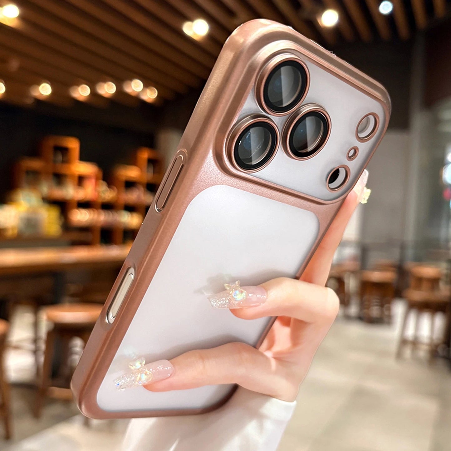 For iPhone 17 Pro Max Case 17 Air 16 15 Cover Frosted Shockproof +Tempered Glass
