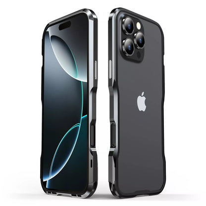For iPhone 17 Pro Max 16e 16 15 14 13 12 Shockproof Metal Aluminum Bumper Case