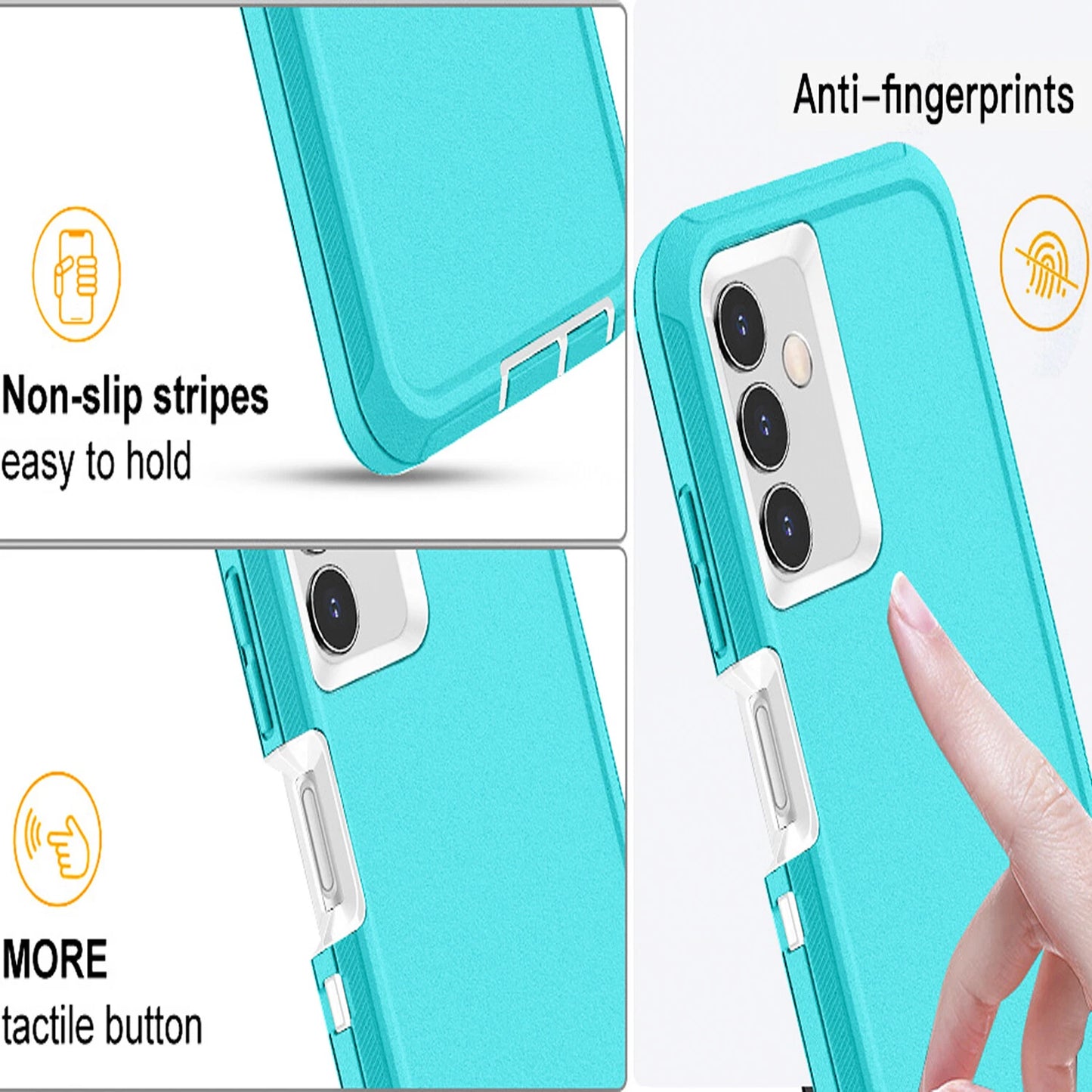 For Samsung Galaxy A17 5G Case A16 5G Phone Cover A15 A14 A03S A32 +Screen Glass