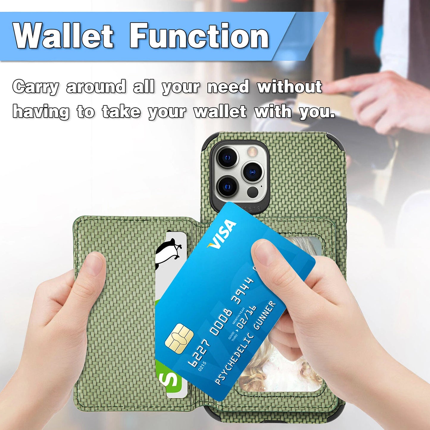 Magnetic Flip Wallet Card Holder Case For iPhone 14 15 16 17 Pro Max 13 12 11 7