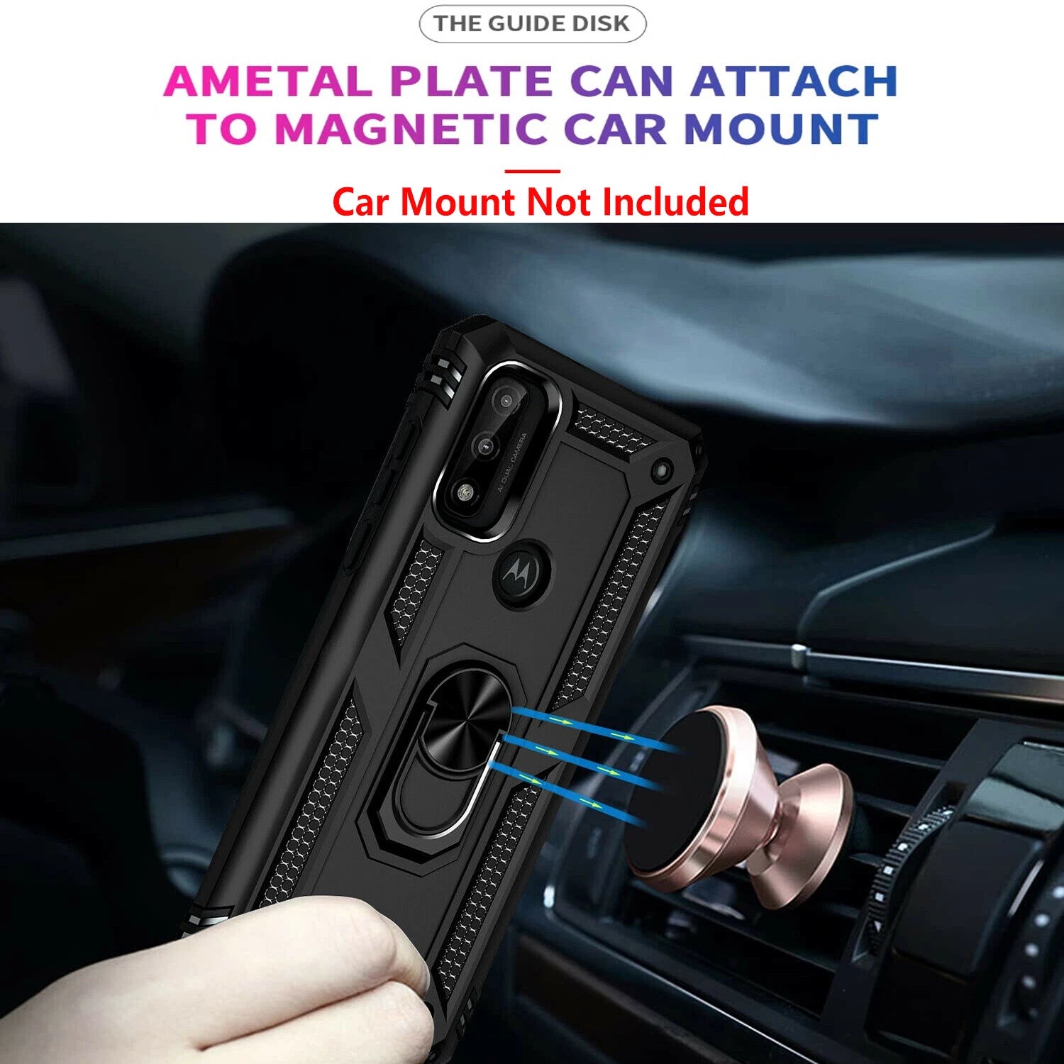 For Motorola Moto G Play 2024 Case /2023 Phone Cover Shockproof + Tempered Glass