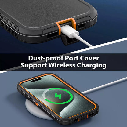 For iPhone 16 Pro Max Case 15/14/13/11 Phone Cover Shockproof + Screen Protector