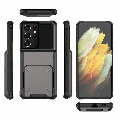 For Samsung Galaxy S25 Ultra S24 S23 S22 S21 Plus Wallet Credit Card Holder Case