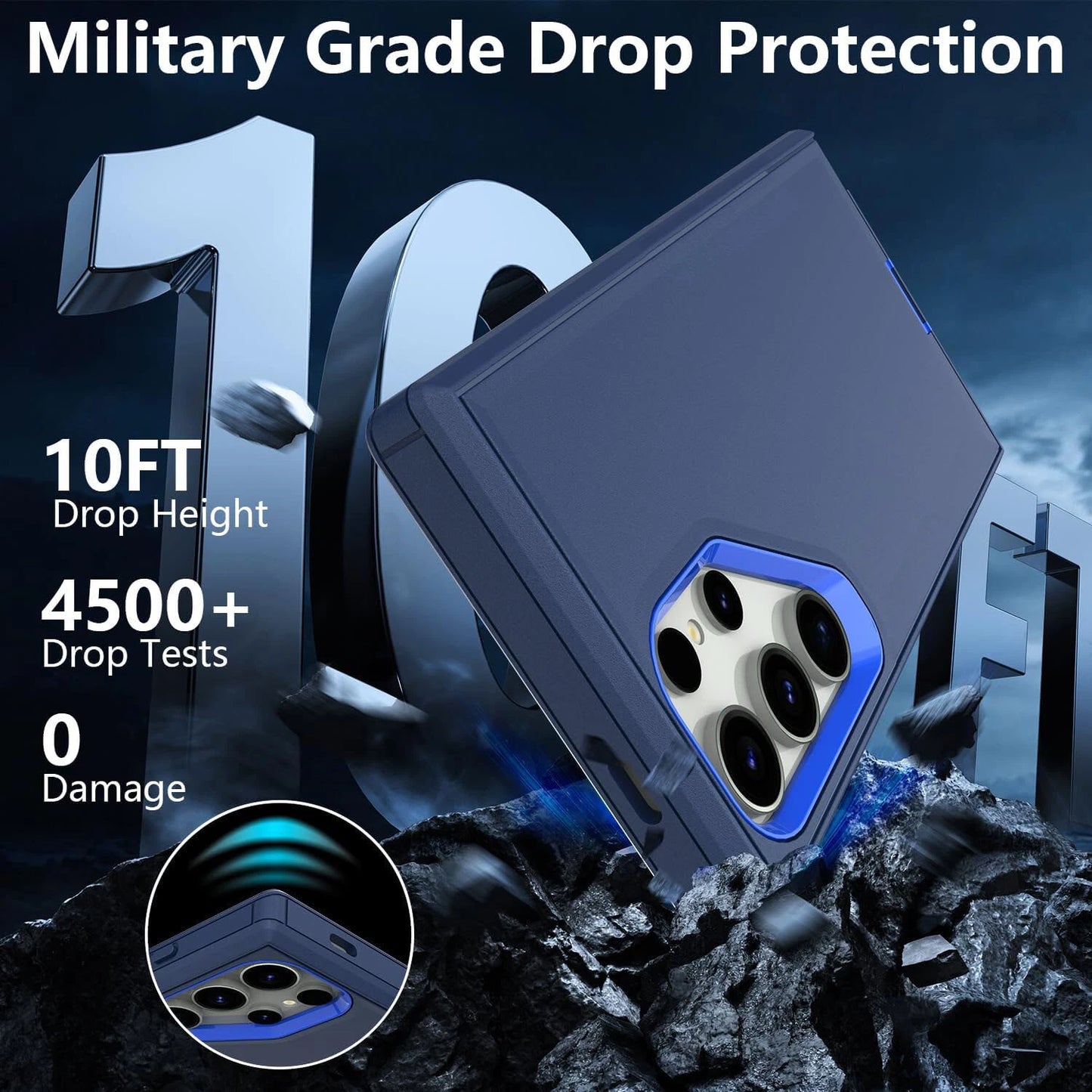 For Samsung Galaxy S25 Ultra 24 23 22 + Shockproof Case Cover+Screen Protector