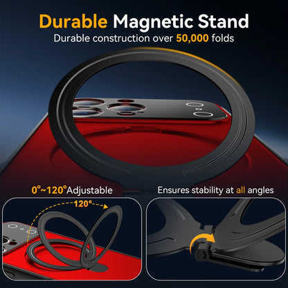 For iPhone 17 Pro Max Air 16 15 14 13 Pro Shockproof Ring Stand Mag Safe Case