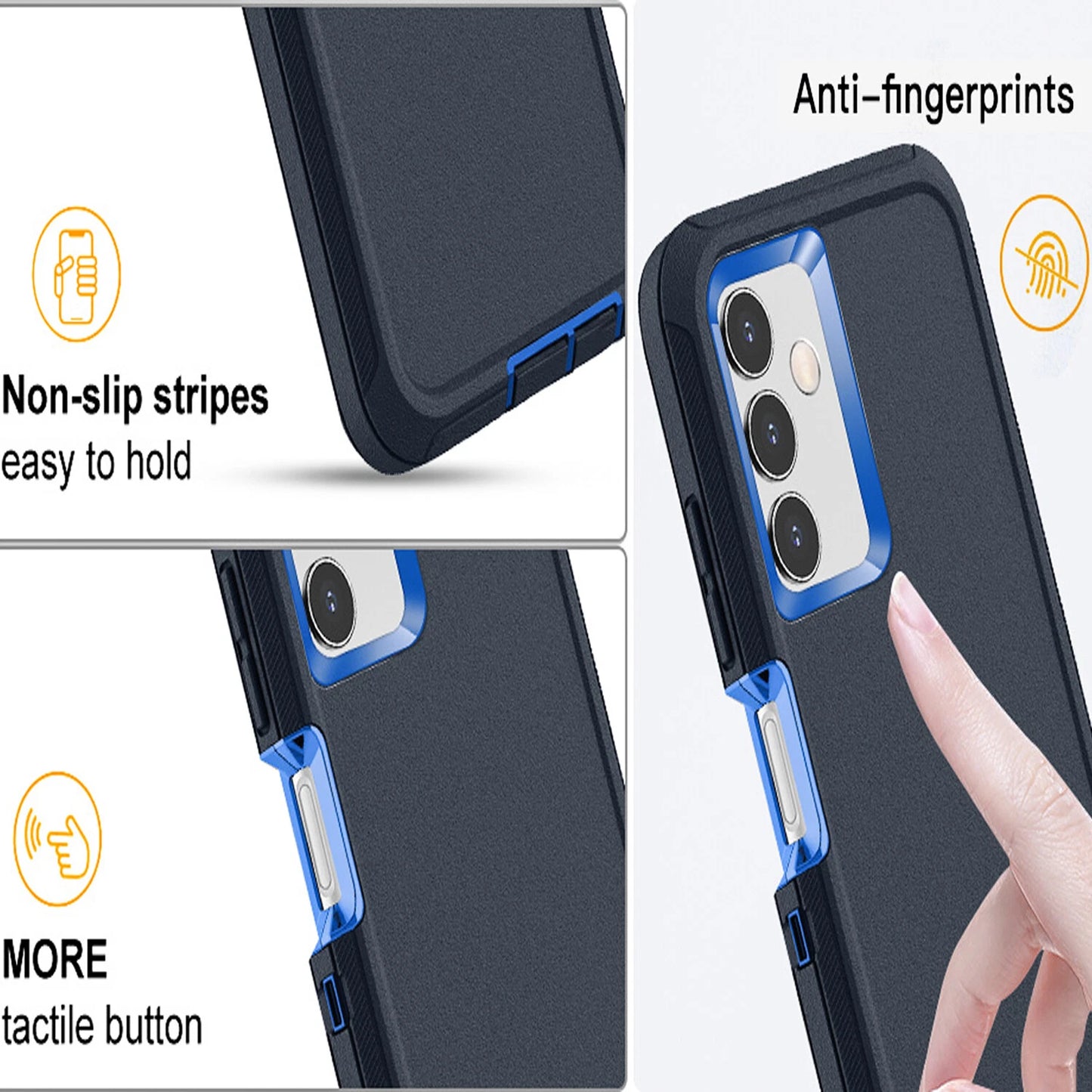 For Samsung Galaxy A17 5G Case A16 5G Phone Cover A15 A14 A03S A32 +Screen Glass