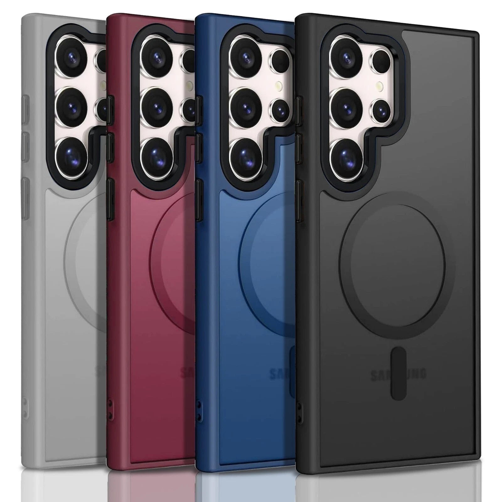 For Samsung Galaxy S25 S24 S23 S22 Plus Ultra Shockproof Case Mag Safe Frosted