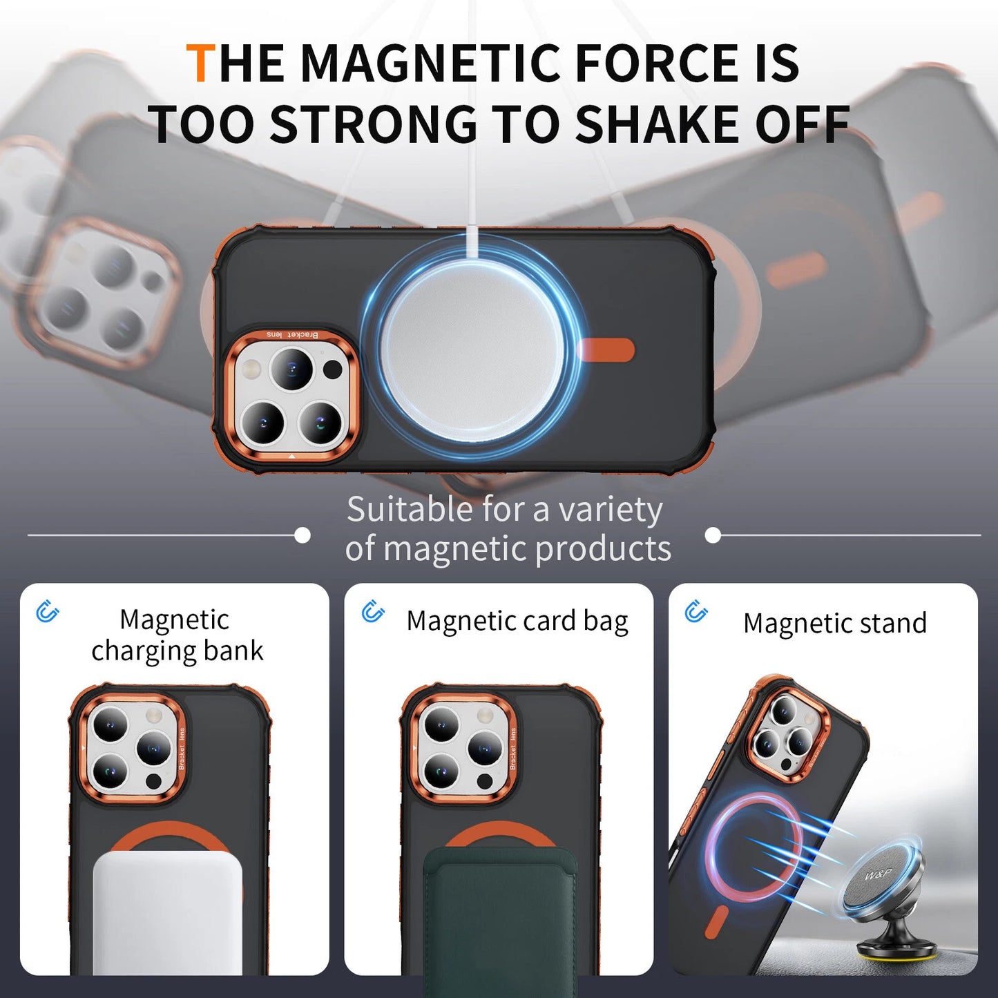 Shockproof Camera Stand Mag Safe Case For iPhone 17 16 15 14 Plus 13 12 Pro Max