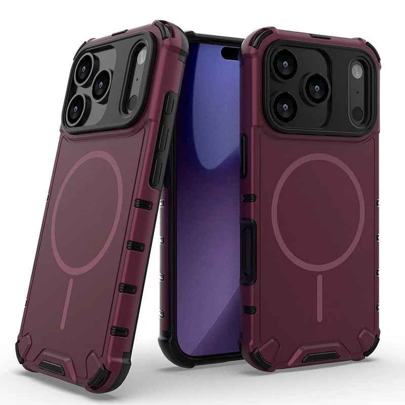 For iPhone 17 Pro Max 16 15 14 13 12 Shockproof Armor Magnetic Attraction Cover