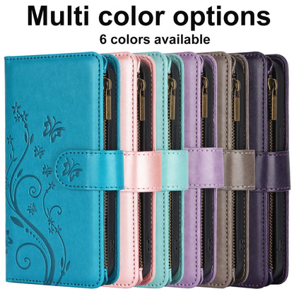 Leather Zipper Wallet Phone Case For Samsung Galaxy S25 S24 Ultra S23 S22 S21 FE