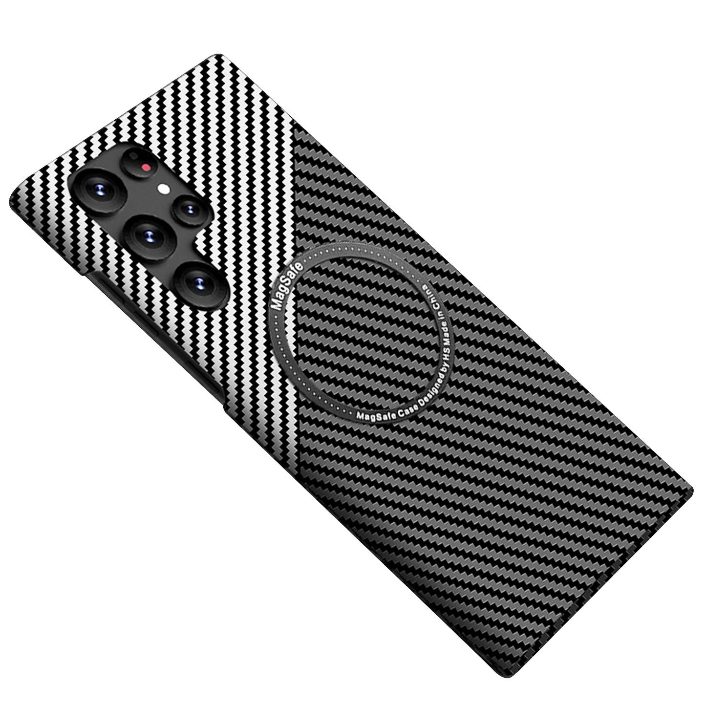 For Samsung Galaxy S25 Ultra S24 S23S22 MagSafe Case Magnetic Carbon Fiber Cover