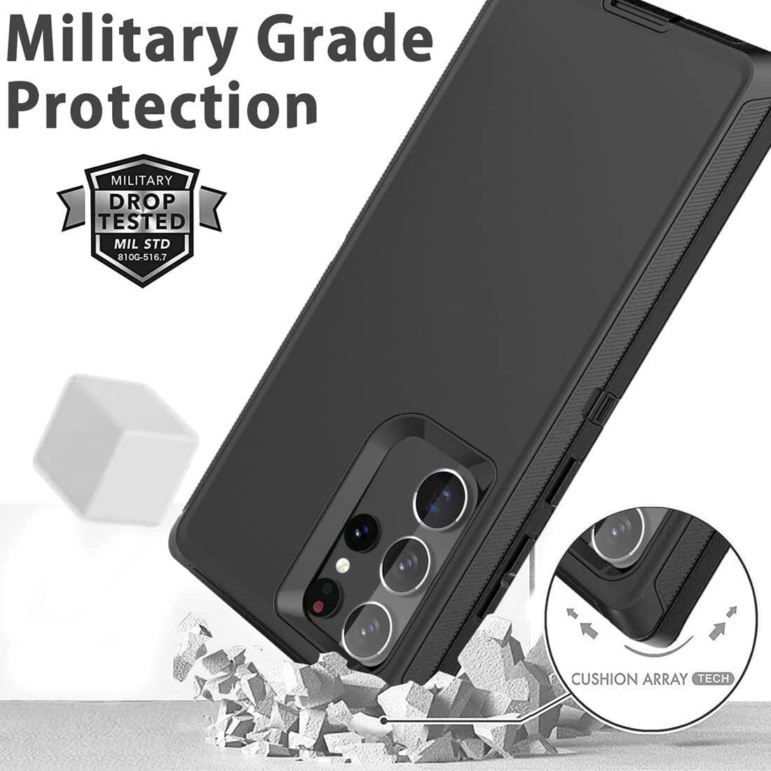 Heavy Duty Shockproof Case For Samsung Galaxy S25 S24 S23 S22+ Ultra + Belt Clip