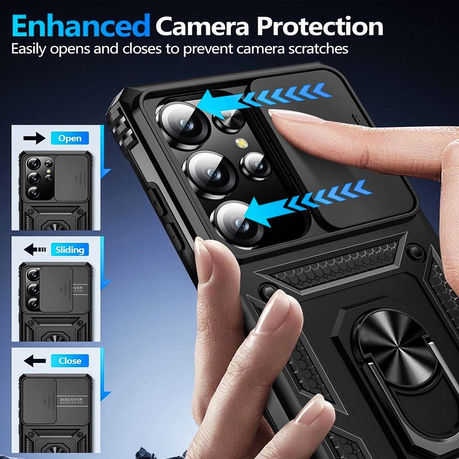 For Samsung Galaxy S25 Ultra Case S25 Plus Phone Cover + Tempered Glass Screen