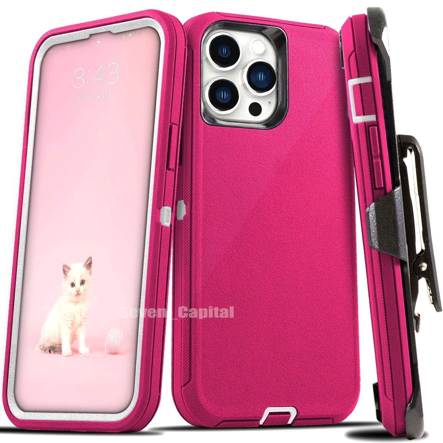 For iPhone 17 Air 16 15 14 Plus 13 12 11 Pro Max Shockproof Heavy Duty Case Clip