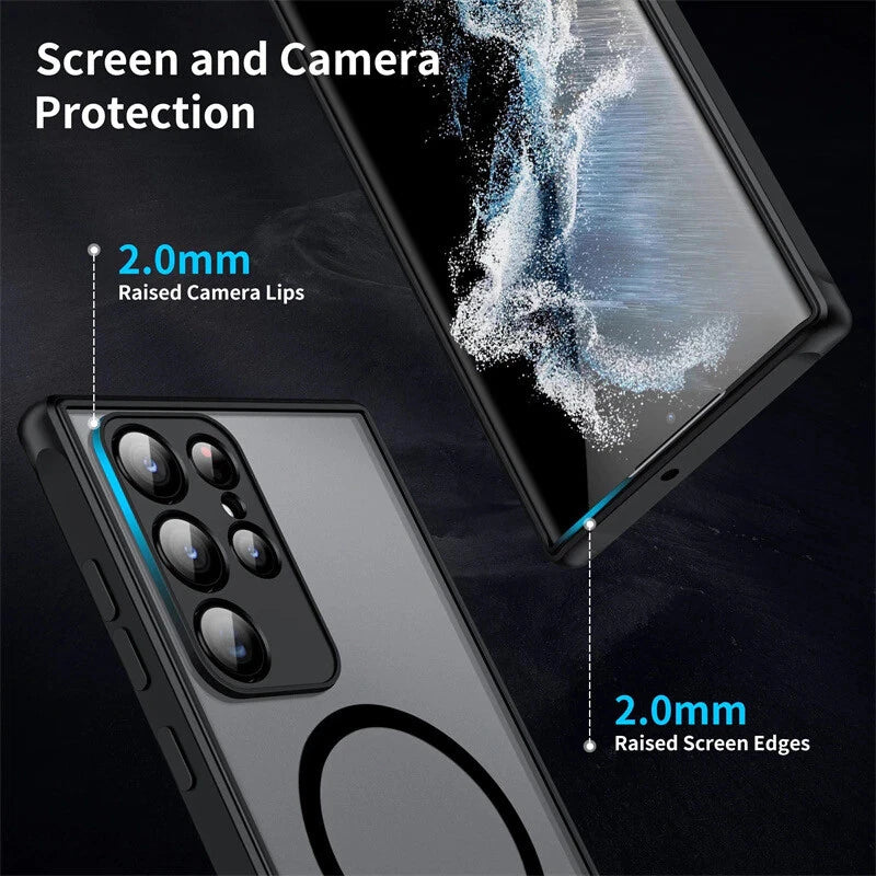 Magnetic Case Camera Cover For Samsung Galaxy S25 S24 S23 S22 S21 S20 Magsafe