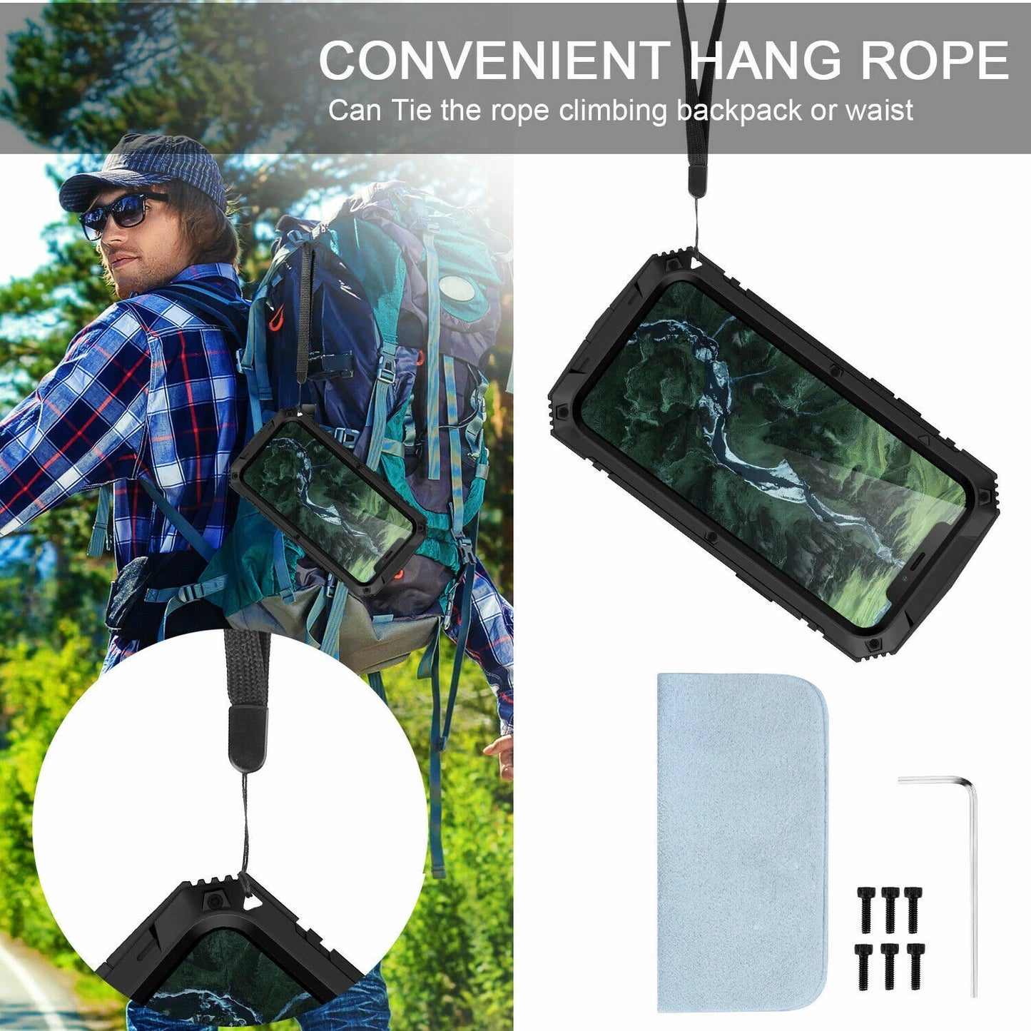 Heavy Duty Armor Metal Screen Glass Stand Case for iPhone 17 Pro Max 16 15 14 13