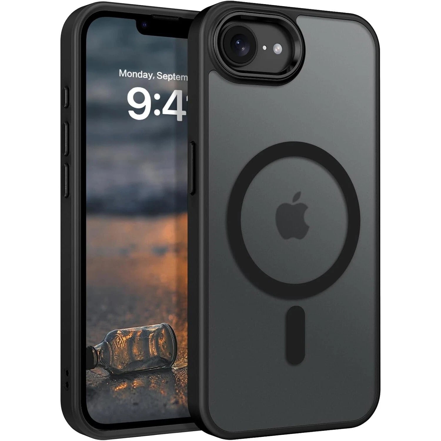 iPhone 16e Magnetic Case - Translucent Slim Shockproof Protective Cover for Fast Wireless Charging