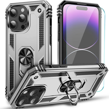 For iPhone 13 Case/13 Pro Max/13 Mini Phone Cover Shockproof + Tempered Glass