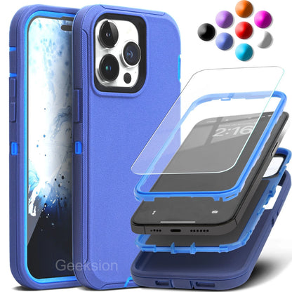 For iPhone 17 Air 16e 15 14 13 12 11 Pro Max XR X Max Rugged Shockproof Case