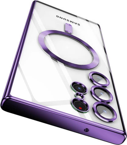 For Samsung Galaxy S25 S24 Ultra Edge Plus Clear Case Magnetic Mag Safe Cover