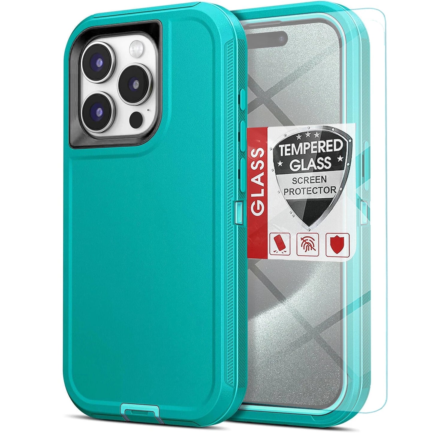 For iPhone 16 Pro Max Case 15/14/13/11 Phone Cover Shockproof + Screen Protector