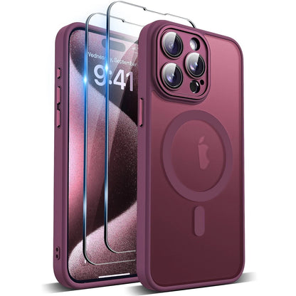 Shockproof Case For iPhone 16 15 14 Pro Max 13 12 11 Lens Cover+2 Tempered Glass