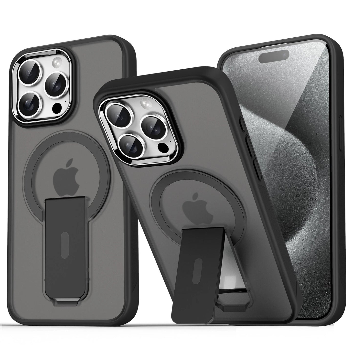 For iPhone 17 16 Pro Max 15 14 13 12 11 Heavy Duty Rugged Magnetic Case + Stand