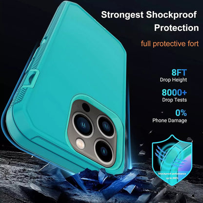 For iPhone 16 Pro Max Case 15/14/13/11 Phone Cover Shockproof + Screen Protector