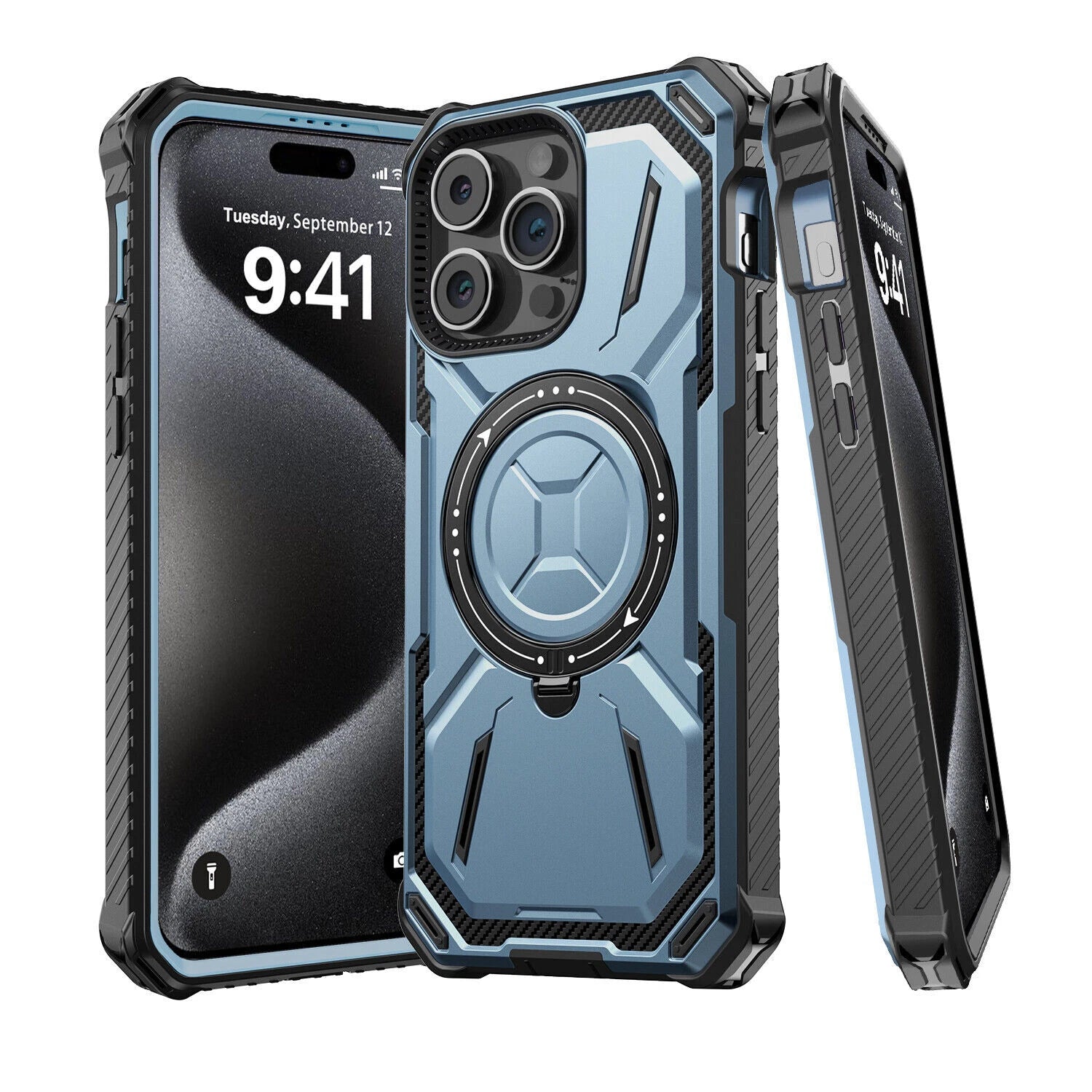 For iPhone 16 Pro Max 15 14 13 12 11 Heavy Duty Defender Case Belt Clip Holster