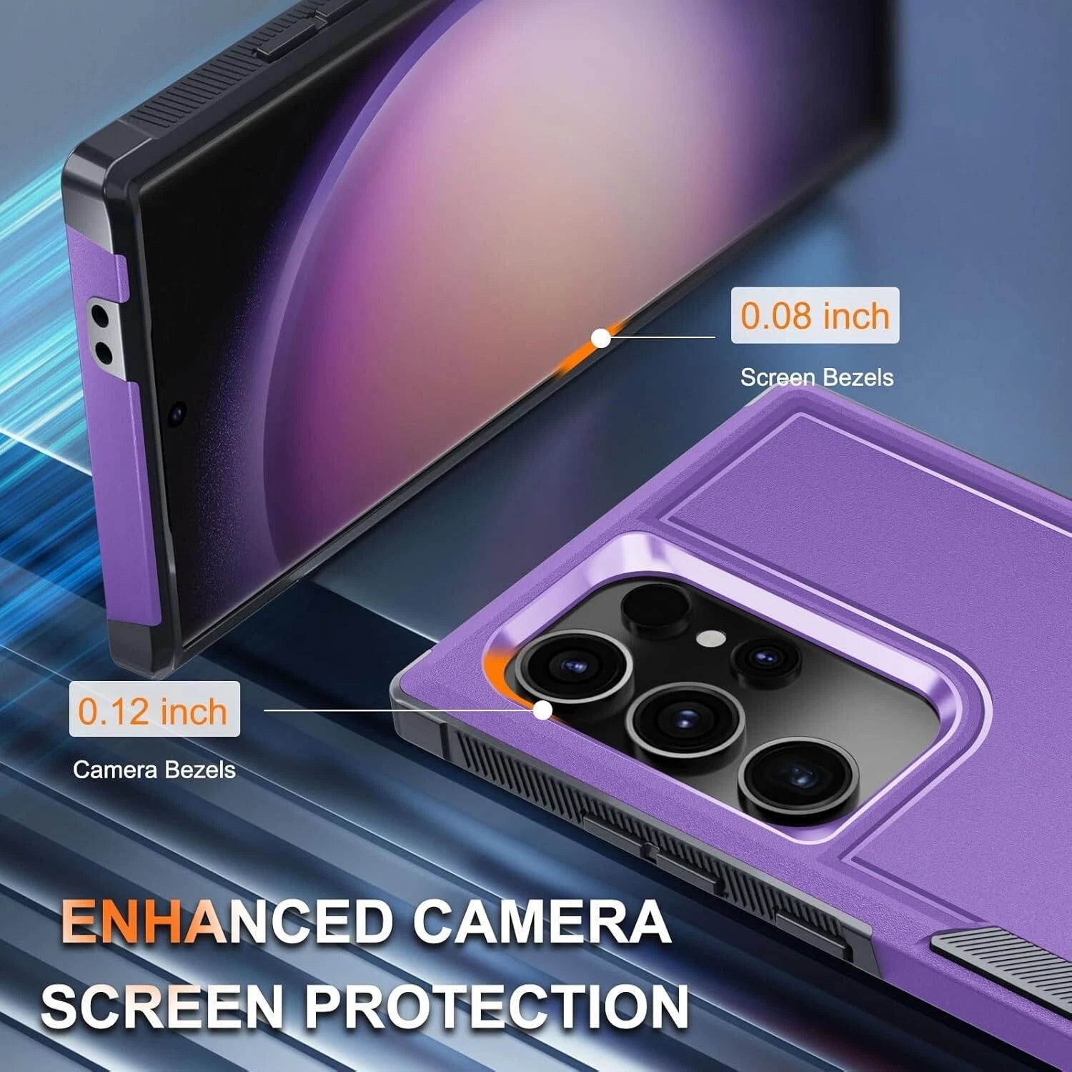 For Samsung Galaxy S25 Ultra S24 S23 FE Case Shockproof Phone Cover+Glass Screen