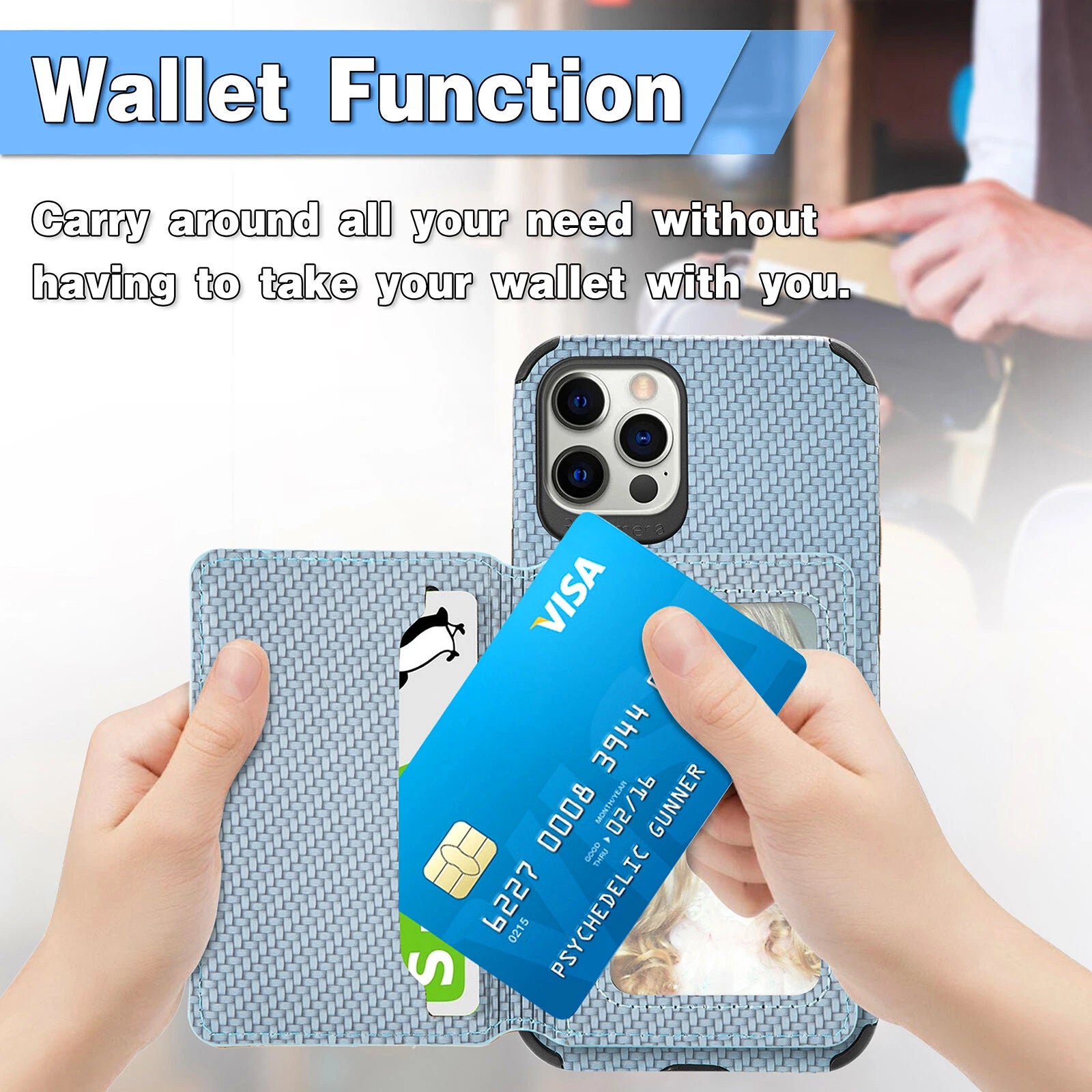 Magnetic Flip Wallet Card Holder Case For iPhone 14 15 16 17 Pro Max 13 12 11 7