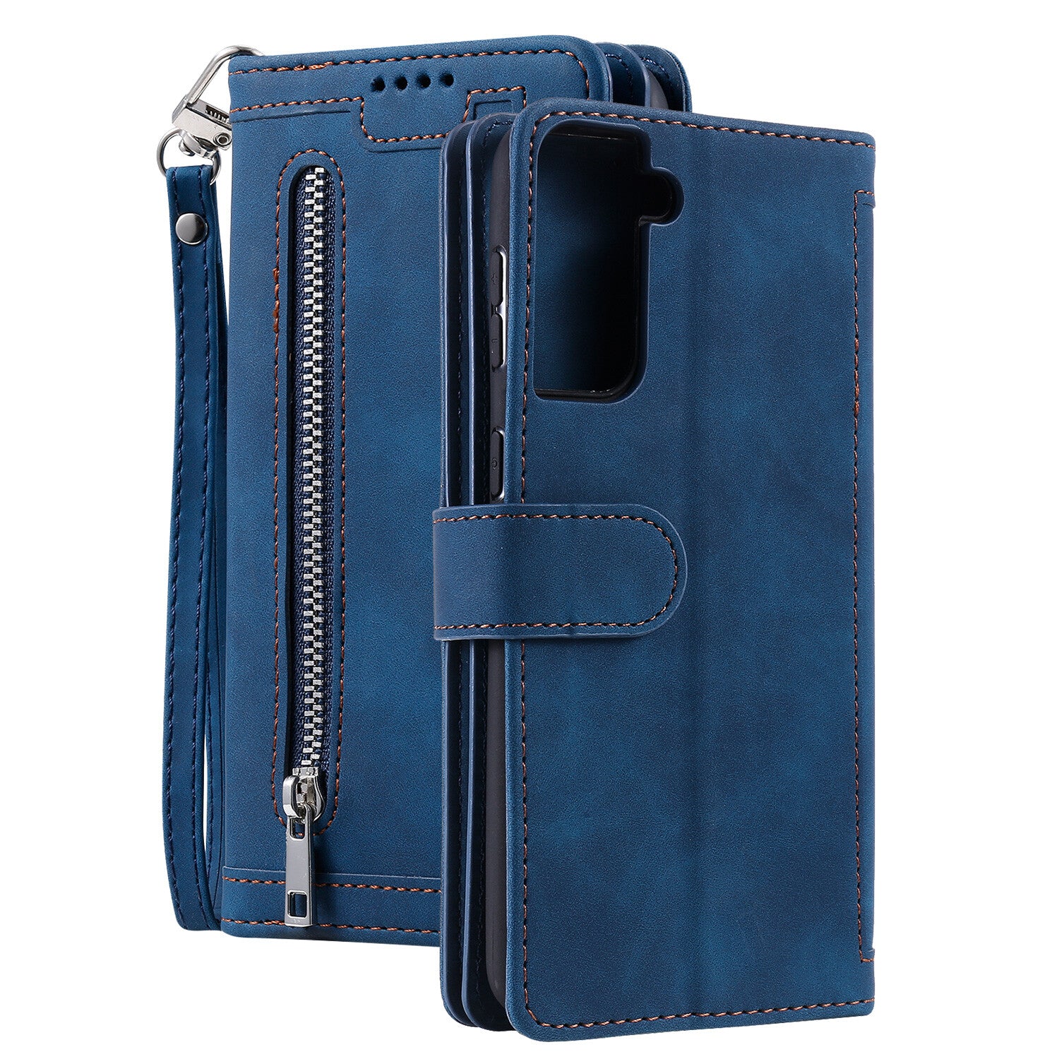 Zipper Leather Wallet Case For Samsung Galaxy S25 S24 S23 S22 Ultra Plus S21 S20