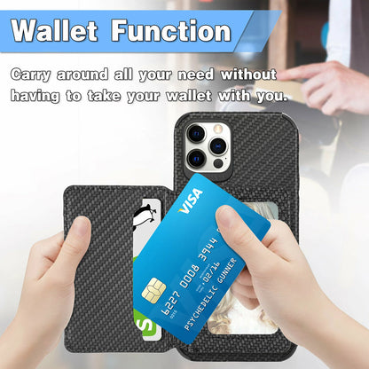 Magnetic Flip Wallet Card Holder Case For iPhone 14 15 16 17 Pro Max 13 12 11 7