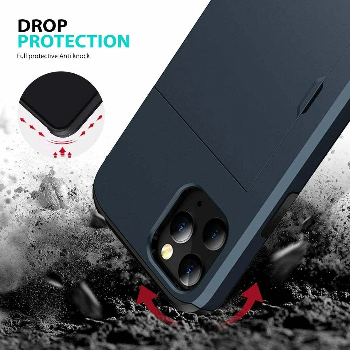 For iPhone 17 16 15 14 13 12 11 Pro Max Mini XR Case Cover Wallet Card Holder