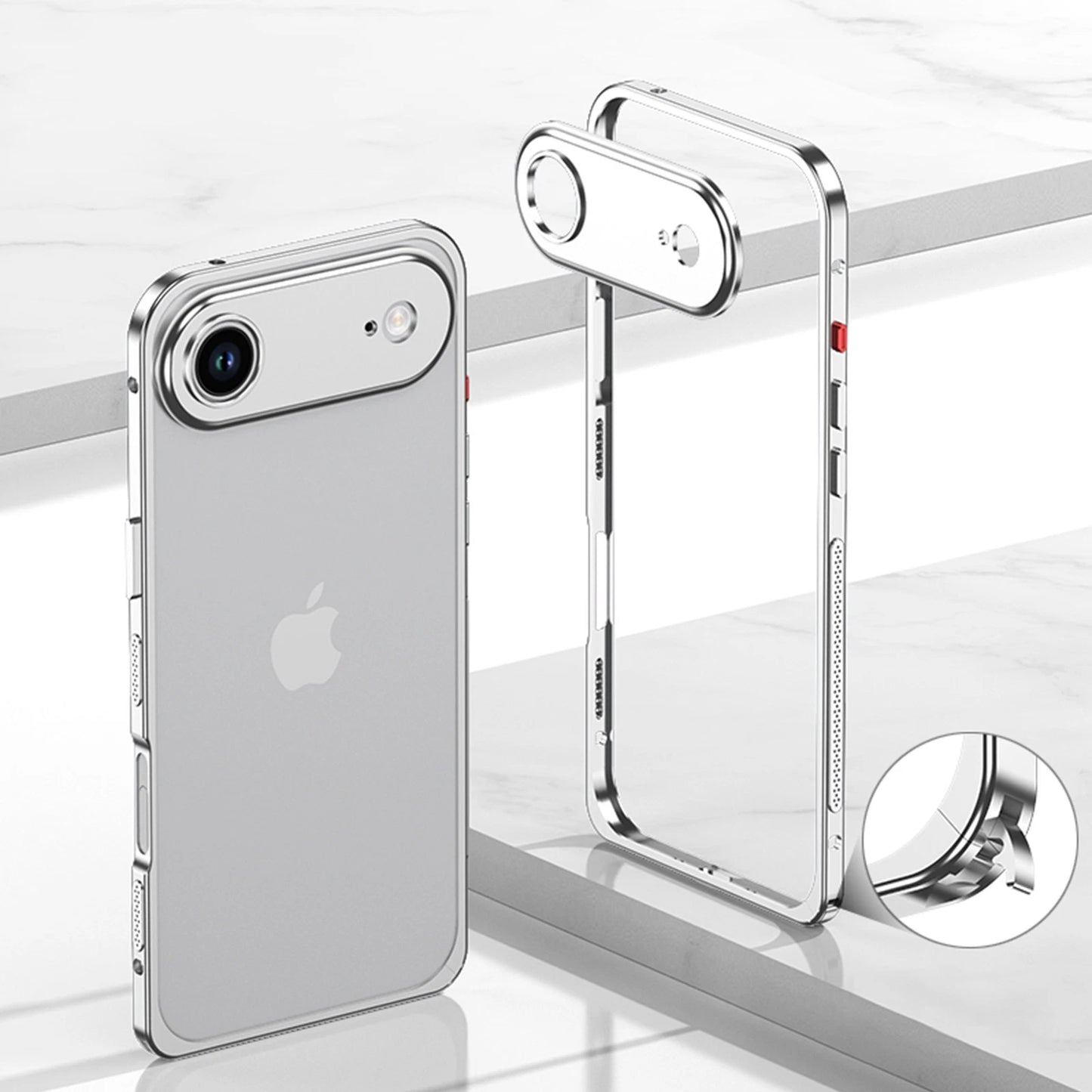 For iPhone 17 Pro Max/17 Pro/17/Air Metal Bumper Case +Camera Lens Protection