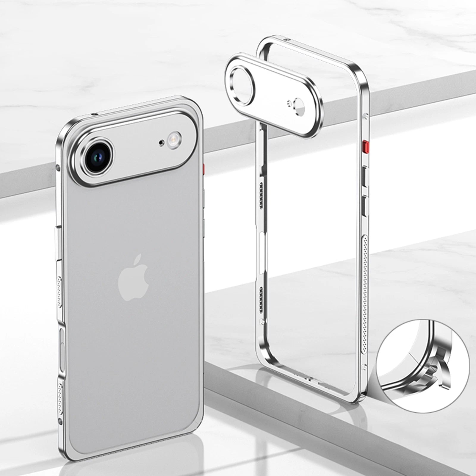 For iPhone 17 Pro Max/17 Pro/17/Air Metal Bumper Case +Camera Lens Protection