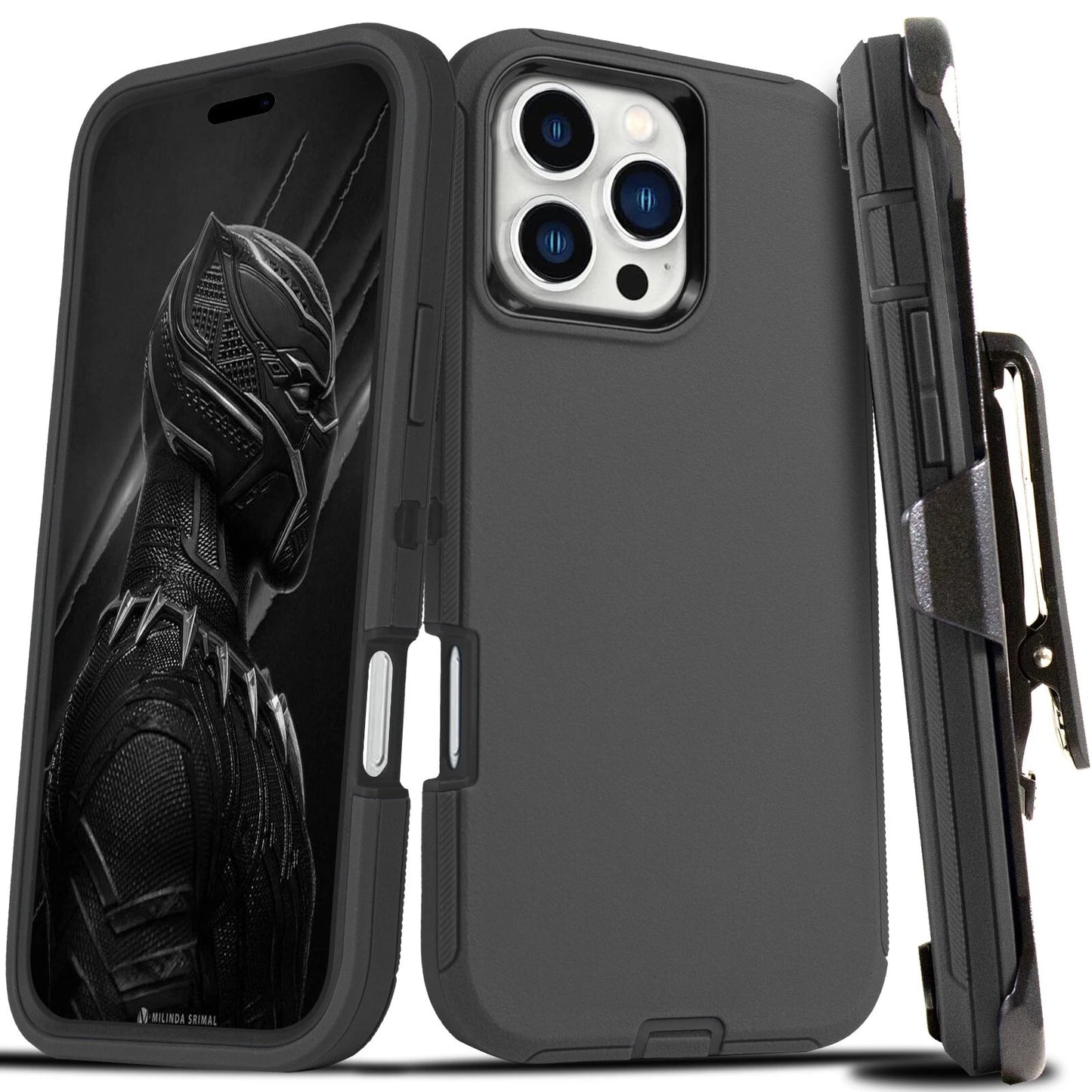 For iPhone 16e 15 14 13 12 Plus 11 Pro Max Shockproof Heavy Duty Case Belt Clip
