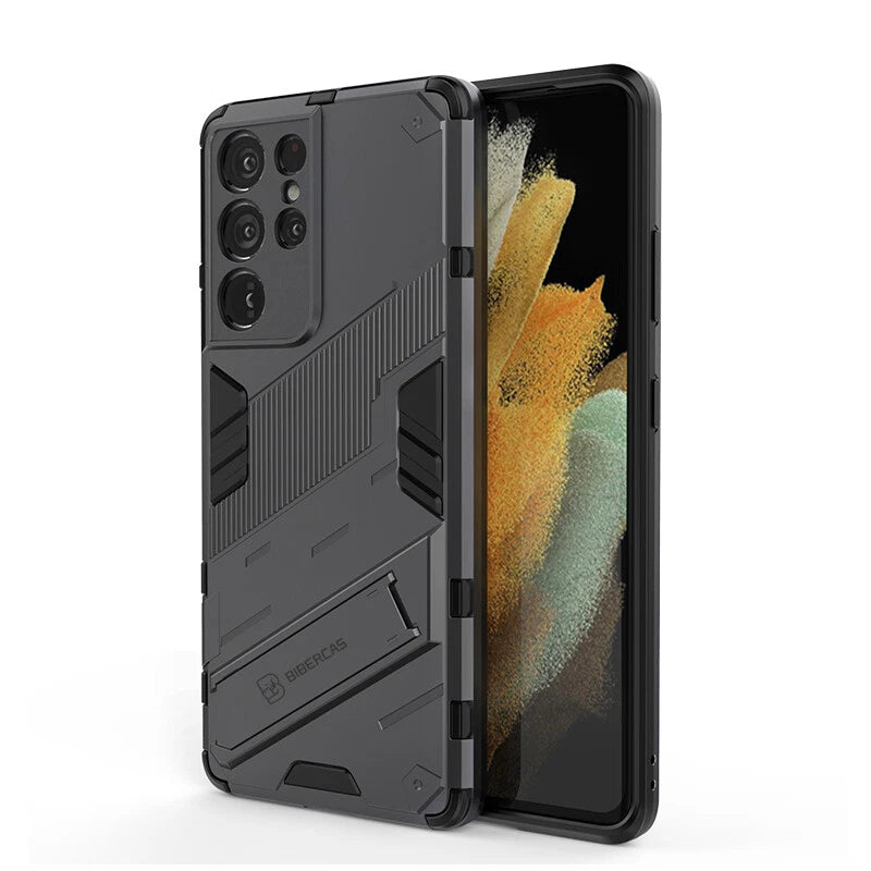 Shockproof Rubber Stand Hybrid Case Cover for Samsung S23 FE S25/S22+/S24 Ultra
