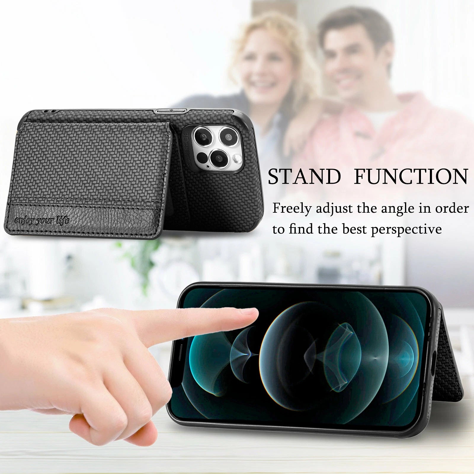 Magnetic Flip Wallet Card Holder Case For iPhone 14 15 16 17 Pro Max 13 12 11 7