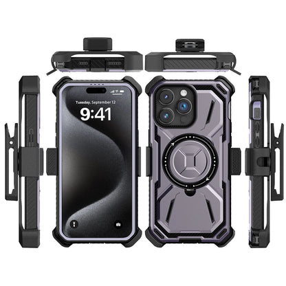 For iPhone 16 Pro Max 15 14 13 12 11 Heavy Duty Defender Case Belt Clip Holster