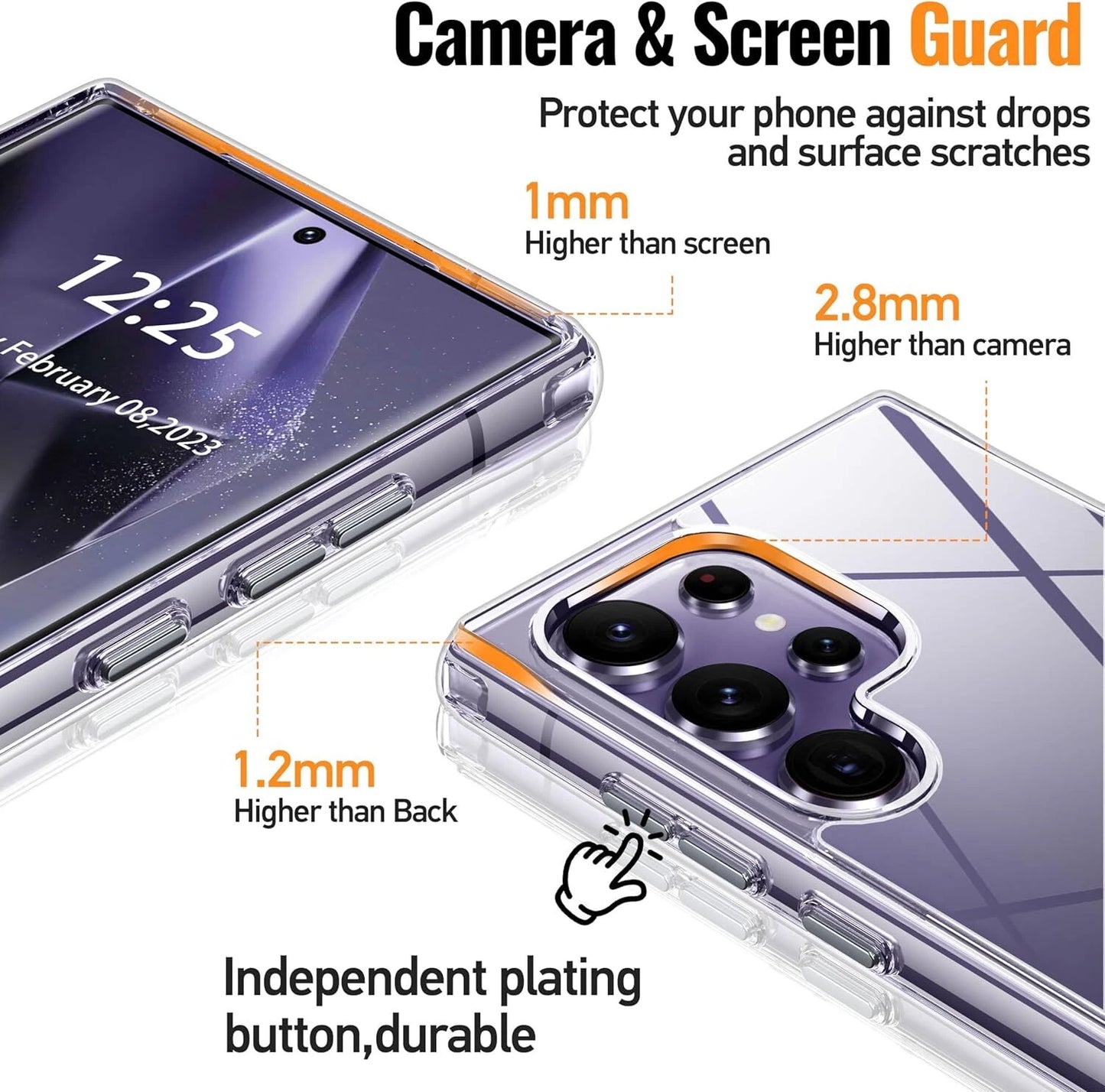 For Samsung Galaxy S25 Ultra S24 S23 S22 S21 S20 Plus Fe Case Phone Cover +Glass