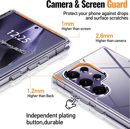 For Samsung Galaxy S25 Ultra S24 S23 S22 S21 S20 Plus Fe Case Phone Cover +Glass